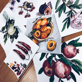 Много акварели