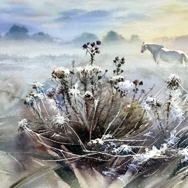 Туманное утро...из воспоминаний детства.