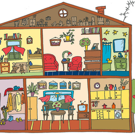 Дом в разрезе