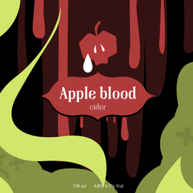 Apple blood (этикетка)