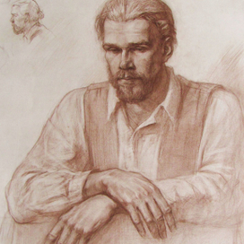 Портрет Владимира, тон.бум.сепия., 50x60., 2014 г.