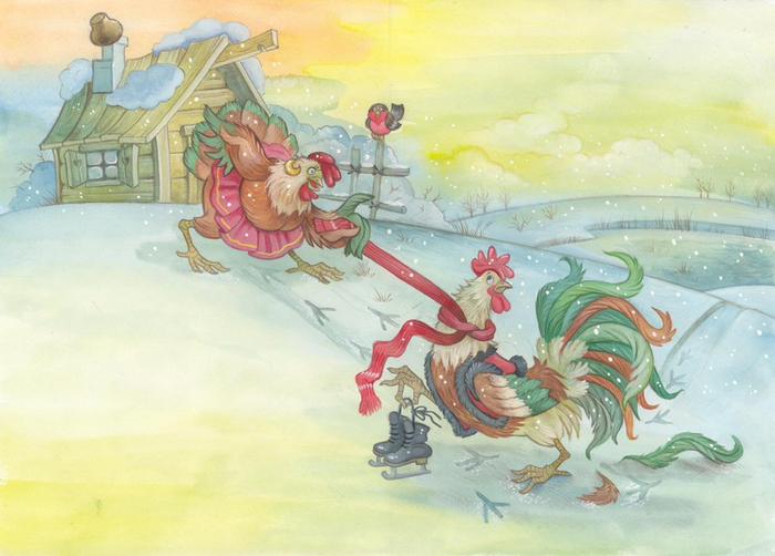 петушок и курочка