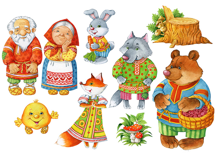 персонажи к колобку