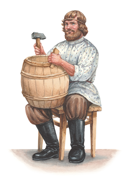 Персонаж Бондарь для этикетки пива