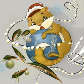 Новогодний кот