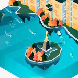 Изометрия. NYC city.