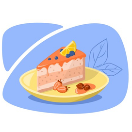 Аппетитный кусочек торта