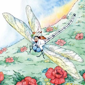 Иллюстрация к книге "Бабочка Алина и мыльные пузыри"