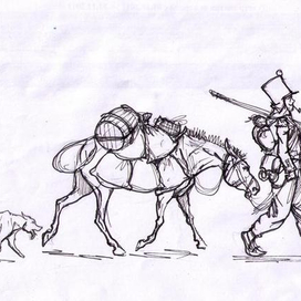 Испания.Пехотинец на марше при +32 С