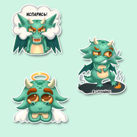 Стикеры с драконом