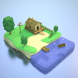 Low poly house