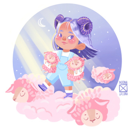 Девочка с барашками