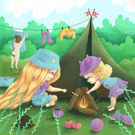 Дети в походе 