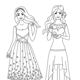 Страница для детской раскраски