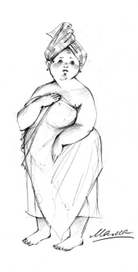 Эскиз персонажа мультфильма."Мама"