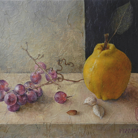 морт с айвой и красным виноградом