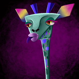 Разноцветный жираф