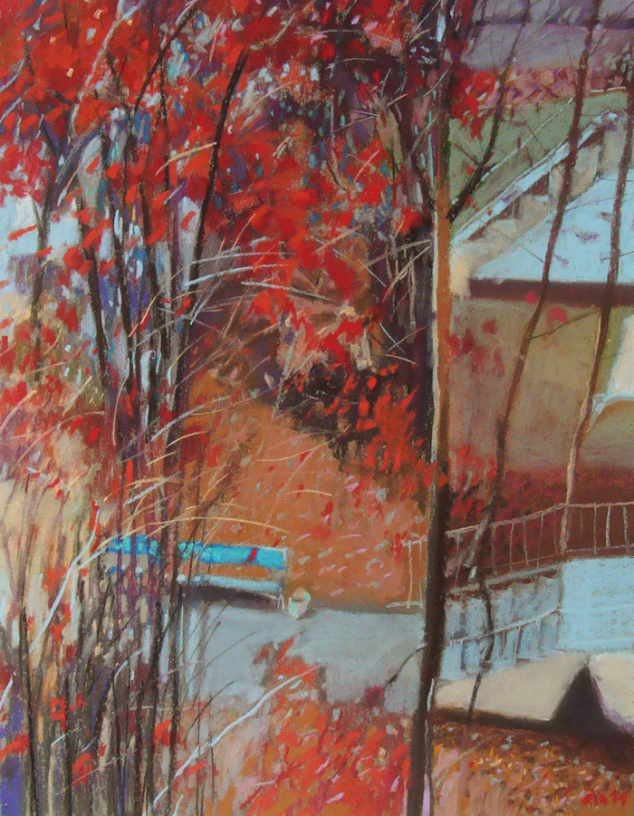 Рябиновый октябрь-1. 2014. б., пастель 65х50