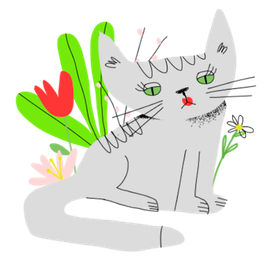 Стикер котика из стикерпака