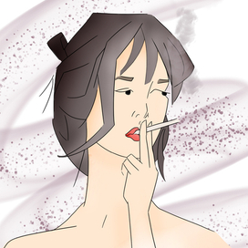 Smoking girl 