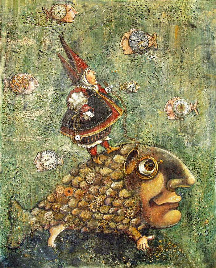 Часы желания, Одного большого,стоящего на механизмах лиц времени.