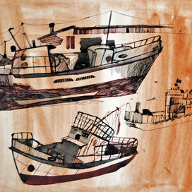 заброшенные корабли.Байкал