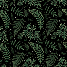 Бесшовный паттерн с папоротниками