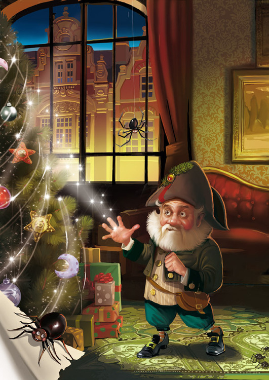 Как пауки украсили ёлку. Сказка.