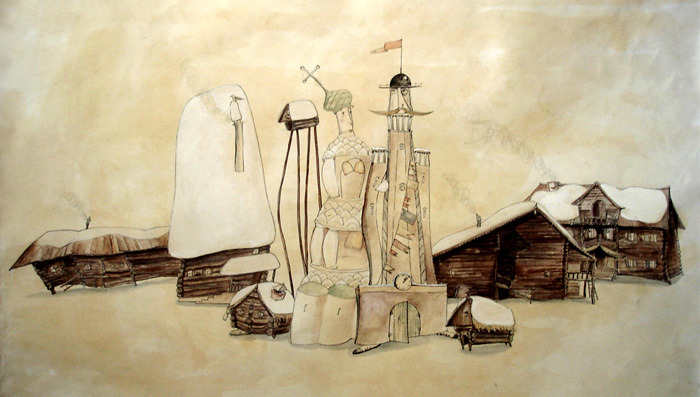 персонажи к сказке Писахова "Как Уйма в город на свадьбу пошла"