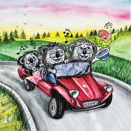  Иллюстрация к детской книге "Grandmas are for Love"