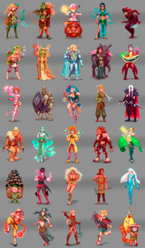 RPG персонажи 30 штук