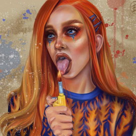 Девушка огонек