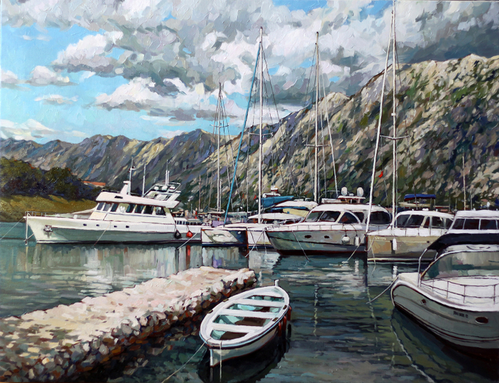 "Ветреный день с низкими облаками". Черногория. 