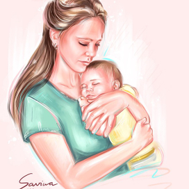 Мама с малышом