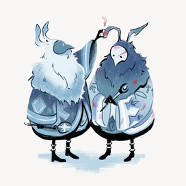 Иллюстрация к персонажам из игры Genshin Impact