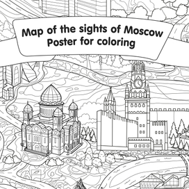 Карта достопримечательностей Москвы