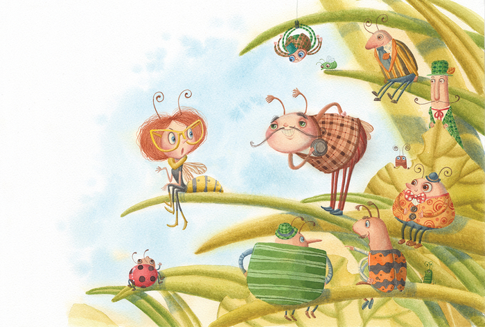 встретил жук в одном лесу симпатичную осу