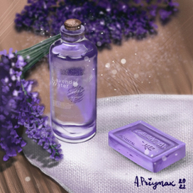 Лавандовая вода, натюрморт 