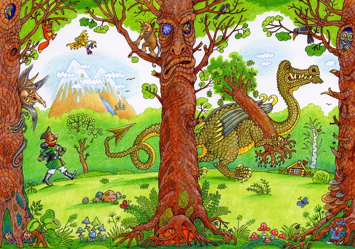 Сказки народов России. Форзац. 