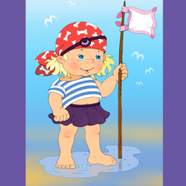 Картинка для вышивки "Морской волк"