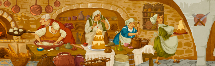 фрагмент оформления магазина отдел "выпечка"