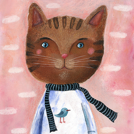 "Кот на розовом фоне"