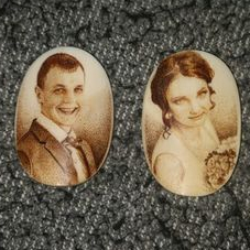 Портрет. Пирография. Кость