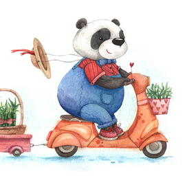 Влюбленная панда