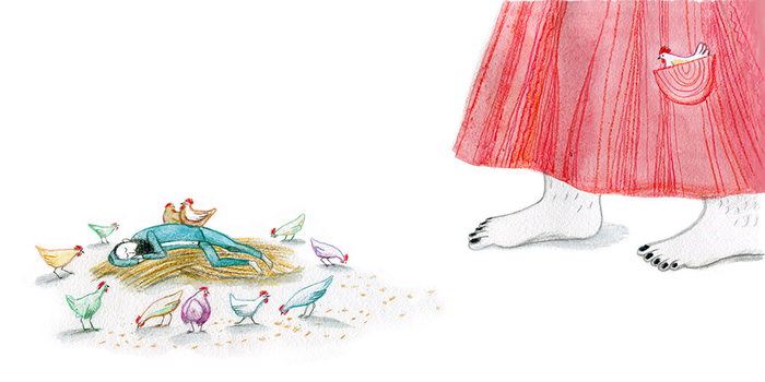 Иллюстрация к сказке Исаака Башевиса-Зингера "Уцл и его дочь Бедность" 