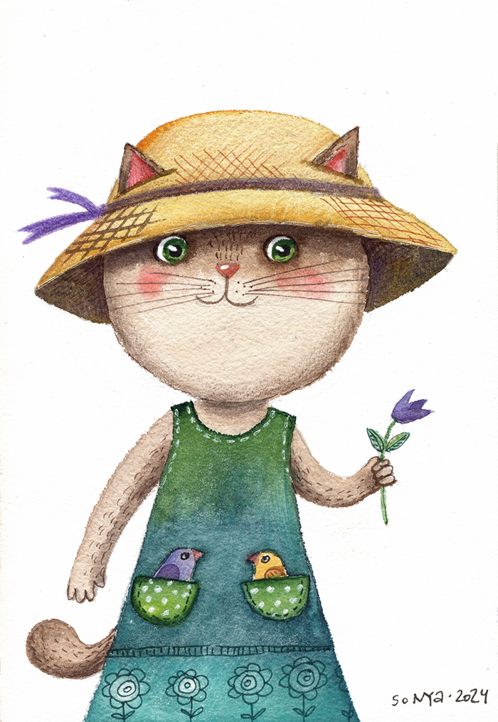 Кошка в шляпе