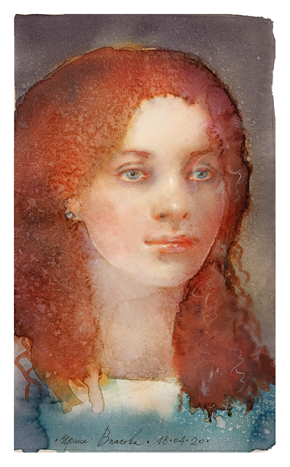 Быстрый портрет акварелью