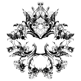 Узор с декоративными цветами - 1