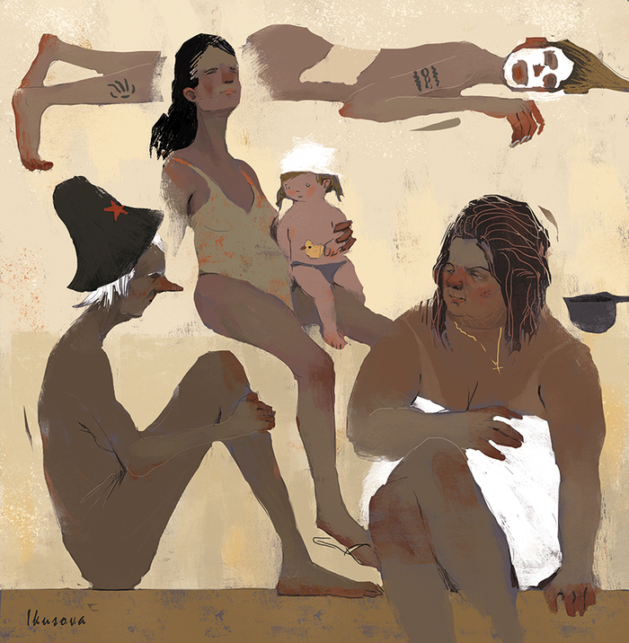 Дамы в сауне