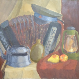 Натюрморт на военную тематику.